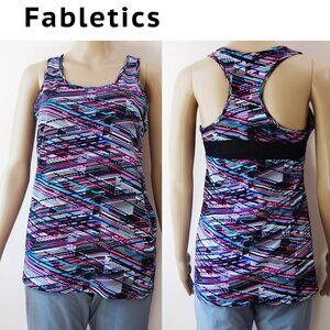 Fabletics Racerback Abstract mesh Active Tank Top (XS) EUC